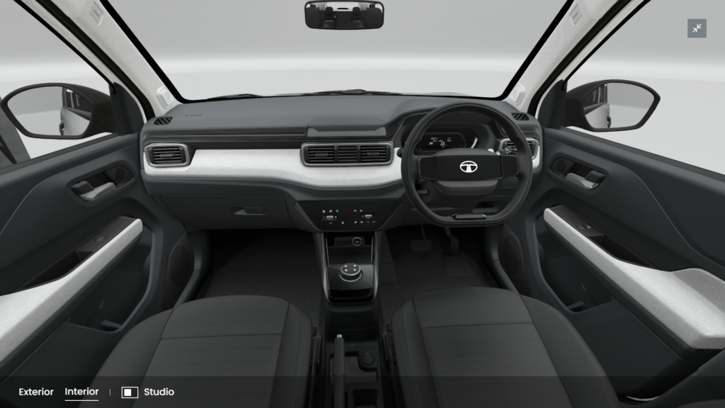 Base Variant Interior of Tata Punch EV Facelift
