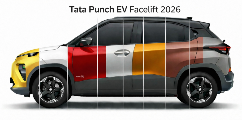 2026 Tata Punch EV Facelift Car Colours